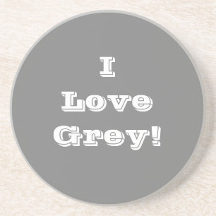En Grès Dessous de verre I Love Grey