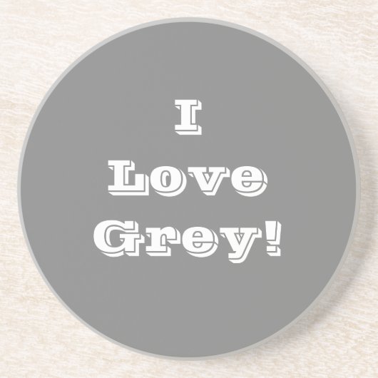 En Grès Dessous de verre I Love Grey (Devant)