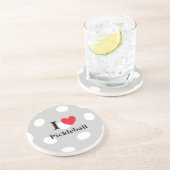 En Grès dessous de verre "I Love Pickleball" (Côté)