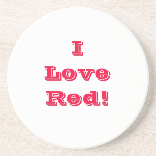 En Grès Dessous de verre I Love Red (Devant)