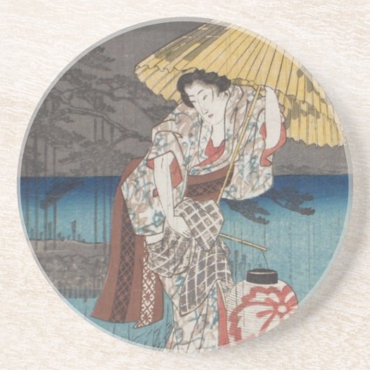 En Grès Dessous de verre Ichiryusai Hiroshige (Devant)