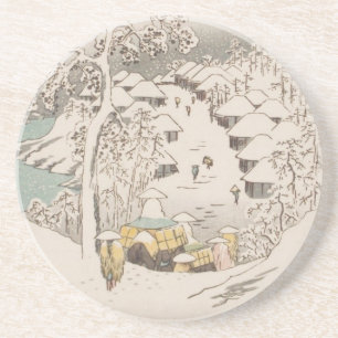 En Grès Dessous de verre Ichiryusai Hiroshige