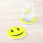 En Grès Dessous de verre jaunes de visage (Côté)