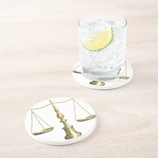 En Grès Dessous de verre juridiques d'échelles (Côté)