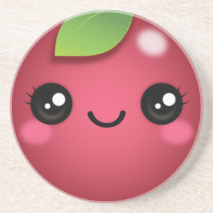 En Grès Dessous de verre Kawaii Cranberry