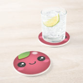 En Grès Dessous de verre Kawaii Cranberry (Côté)