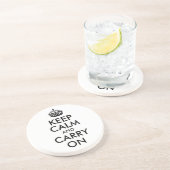 En Grès Dessous de verre Keep Calm and Carry On (Côté)