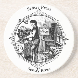 En Grès dessous de verre Kelsey de Letterpress