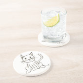 En Grès Dessous de verre Kitty Peint (Côté)