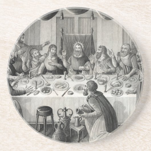 En Grès dessous de verre "La Dernière soupe" (Devant)