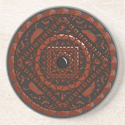 En Grès Dessous de verre Leo Mandala (Devant)