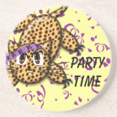 En Grès Dessous de verre Leopard de fin de fête (Devant)
