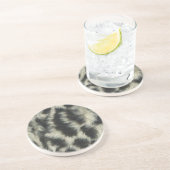 En Grès Dessous de verre léopard des neiges (Côté)