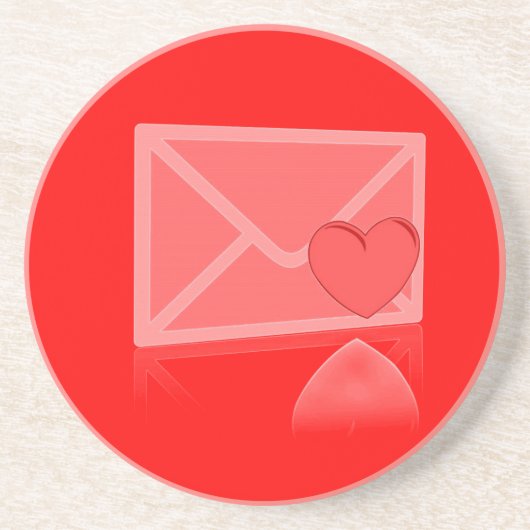 En Grès Dessous de verre lettre amour (Devant)