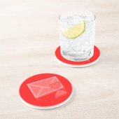 En Grès Dessous de verre lettre amour (Côté)