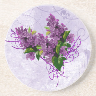 En Grès Dessous de verre Lilacs
