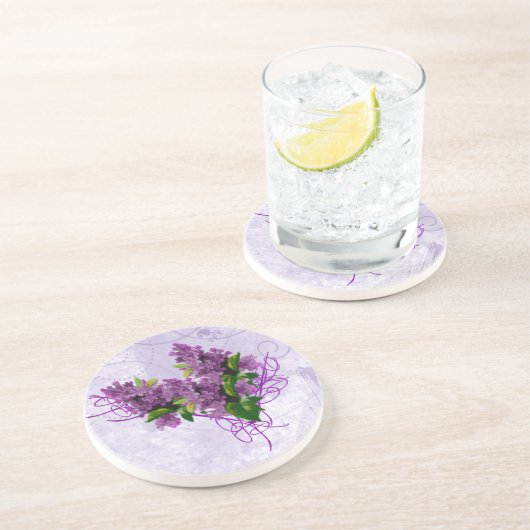 En Grès Dessous de verre Lilacs (Côté)