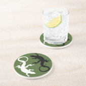 En Grès Dessous de verre Lizard Dessous de verre d'art rep (Côté)