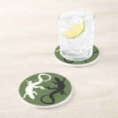 En Grès Dessous de verre Lizard Dessous de verre d'art rep (Côté)