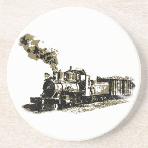 En Grès Dessous de verre Locomotive à vapeur