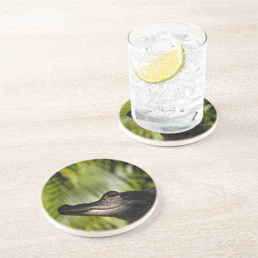 En Grès Dessous de verre louches d'alligator (Côté)