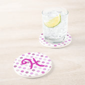 En Grès Dessous de verre lunatiques de pierre de (Côté)