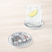 En Grès Dessous de verre lutins de Noël (Côté)