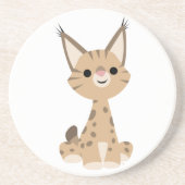 En Grès Dessous de verre Lynx Cartoon mignon (Devant)