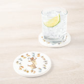 En Grès Dessous de verre Mandala de chèvre caricaturale (Côté)
