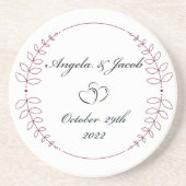 En Grès Dessous de verre mariage (Devant)