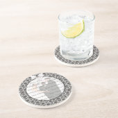 En Grès Dessous de verre Mariage Damask Elegance (Côté)