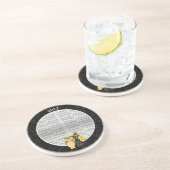 En Grès Dessous de verre Mariage d'Halloween Chat & Owl (Côté)