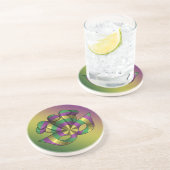 En Grès Dessous de verre Masque Mardi Gras (Côté)