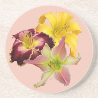 En Grès Dessous de verre maximaux de fleur