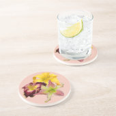 En Grès Dessous de verre maximaux de fleur (Côté)