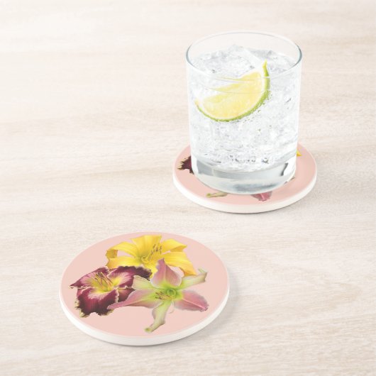 En Grès Dessous de verre maximaux de fleur (Côté)