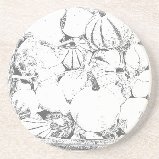 En Grès Dessous de verre - Mélons à vendre (Devant)