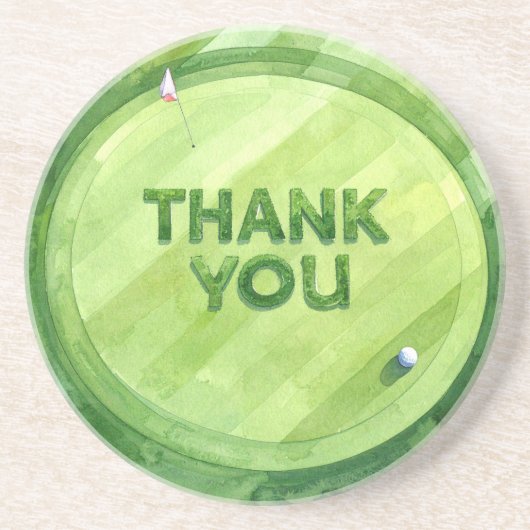 En Grès Dessous de verre Merci golf | Terrain de golf élég (Devant)