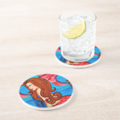 En Grès dessous de verre mermaid (Côté)