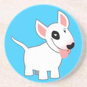 En Grès Dessous de verre mignons de bull-terrier de bande