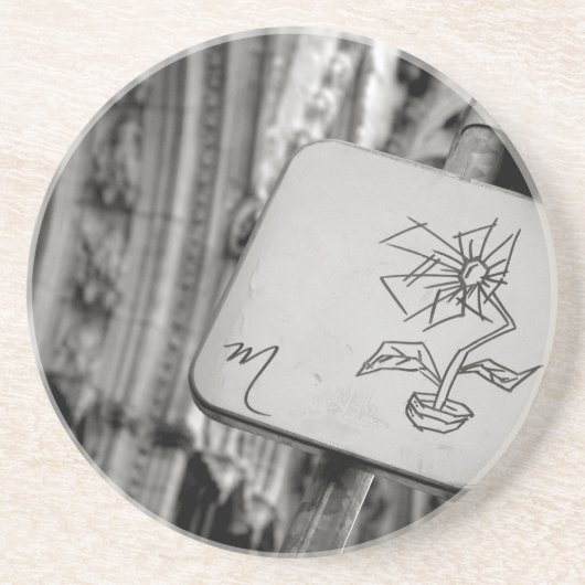 En Grès Dessous de verre modernes de fleur (Devant)