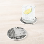 En Grès Dessous de verre modernes de fleur (Côté)