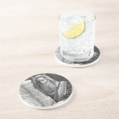 En Grès dessous de verre "Moïse et les dix commandements" (Côté)