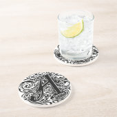 En Grès Dessous de verre Monarchie "A" (Côté)