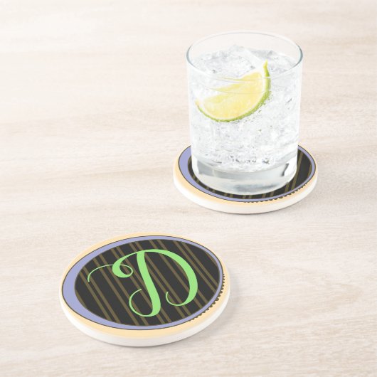 En Grès Dessous de verre Monogramme D Sandstone (Côté)