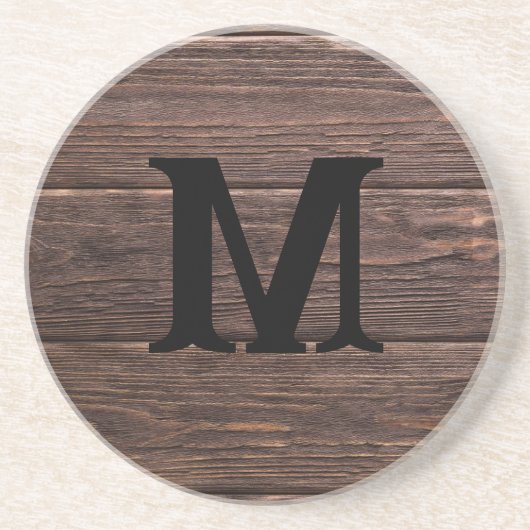 En Grès Dessous de verre Monogramme personnalisé (Devant)