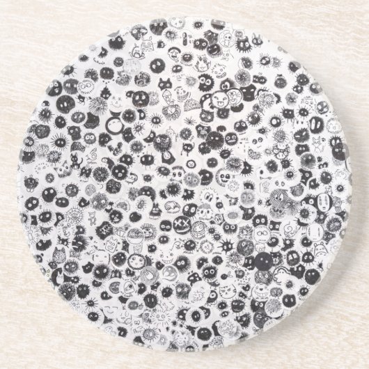 En Grès Dessous de verre Motif d'animation Sandstone (Devant)