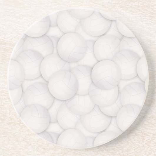 En Grès Dessous de verre Motif de volley-ball (Devant)