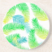 En Grès Dessous de verre Motif Feuille Palm - Botanique tr (Devant)