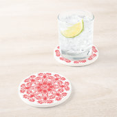 En Grès Dessous de verre Motif Floral (Côté)